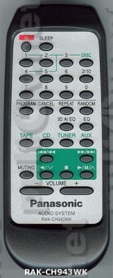 RAK-CH943WK , PANASONIC RAK-CH943WK пульт для музыкального центра PANASONIC SC-AK17 и других