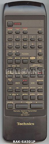 RAK-SA501P пульт для ресивера Technics SA-GX303 и др.