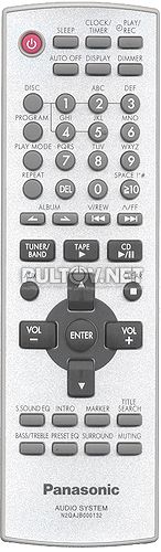 N2QAJB000132 пульт для музыкального центра PANASONIC SC-PM31EE-S и других