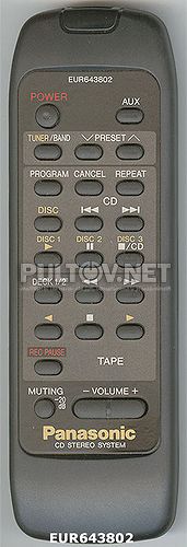 EUR643802 пульт для музыкального центра Panasonic SC-CH52