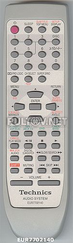 EUR7702140 пульт для музыкального центра Technics SC-DV290EE