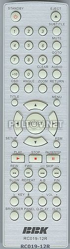 RC019-12R пульт для DVD-плееров BBK DV314S и других