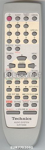 EUR7702080, Panasonic EUR7702080 пульт для музыкального центра Techniks SE-HDV600