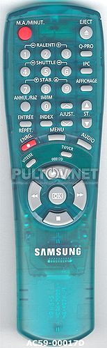 00017D, 00017G, 00017J, AC59-10419 пульт для видеомагнитофона SAMSUNG 