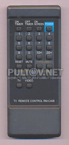 RM-C408 пульт для телевизора JVC AV-14FMT3 и др.