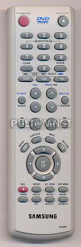 00008E пульт для DVD/VHS-комбо Samsung SV-DVD40 и др.