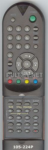 105-224P, 105-224Z пульт для телевизора LG CF-29C44TM с функцией PiP