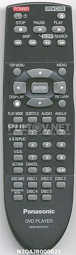 N2QAJB000021 [DVD PLAYER]оригинальный пульт ДУ (ПДУ)