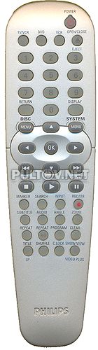 RC19245014/01 пульт для DVD/VHC-плеера Philips DVD755VR и др.