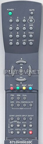 6710V00020C, 6710V00020D, 6710V00020E, 6710V00020G, 6710V00020M, 6710V00020N, 6710V00020T, Y  пульт для телевизора  LG