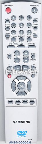 00002H [DVD+VCR] пульт ДУ (ПДУ)