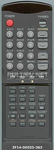 3F14-00033-360 (-170, 420) пульт для телевизора ELEKTA