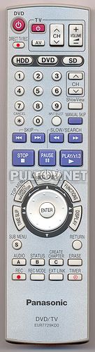 EUR7729KD0 пульт для DVD/HDD-рекордера PANASONIC DMR-EH60