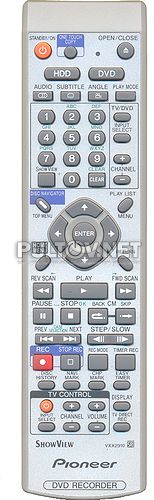 VXX2910 пульт для DVD/HDD-рекордера PIONEER DVR-520H-S и др.