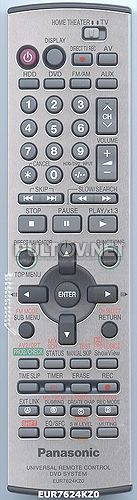 EUR7624KZO [UNIVERSAL REMOTE CONTROL DVD SYSTEM]оригинальный пульт ДУ (ПДУ)