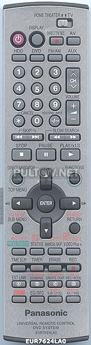 EUR7624LAO [UNIVERSAL REMOTE CONTROL DVD SYSTEM]оригинальный пульт ДУ (ПДУ)