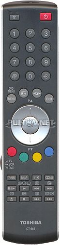 CT-865, CT-884, CT-90298 оригинальный пульт для телевизора TOSHIBA