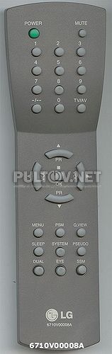 6710V00008A , GOLD STAR 6710V00008B пульт для телевизора LG 