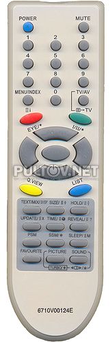 6710V00124E неоригинальный пульт для телевизора LG RT-15FB55M и др.