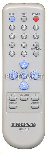 RC-812 пульт для телевизора Trony T-CRT1500