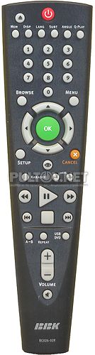 RC026-02R пульт для DVD-плеера BBK DV214SI и DV216SI
