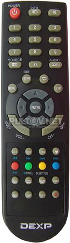 24A7000, 28A3000, 32A3200, 40A7000, 50A7000 пульт для телевизоров DEXP (вариант 2)