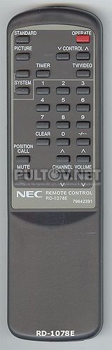 RD-1077E , NEC RD-1078E пульт для телевизора NEC CT-2051SK и других