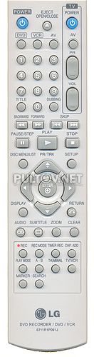 6711R1P091J, 6711R1P091B пульт ДУ для DVD/VHS-рекордеров LG DVR-584 и других