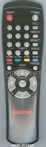 00104A [TV]неоригинальный пульт ДУ (ПДУ) черный