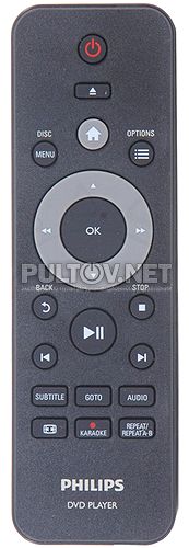 996510040729 пульт для DVD-плеера PHILIPS DVP3850K/51 и др.