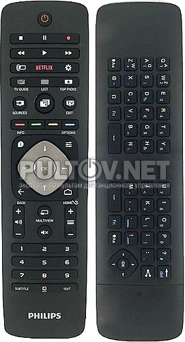 YKF352-004 оригинальный двухсторонний пульт для телевизора Philips 49PUK7100/12  и др. без русской клавиатуры