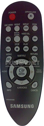 AK59-00103D,  AK59-00103C пульт для DVD-плееров Samsung DVD-P191K и других