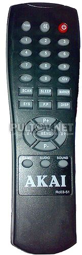 Rc03-51 , AKAI Rc03-51 пульт для телевизора Akai 14CTN11BS и других