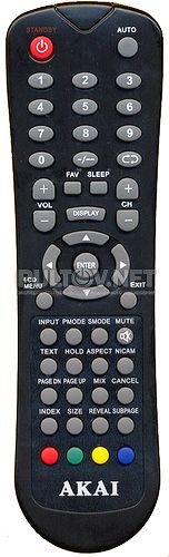 KZG-108 пульт для телевизора AKAI LTA-15S5N1M 