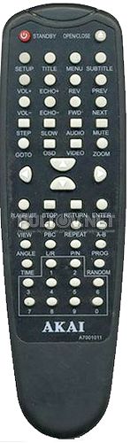 A7001011 пульт для DVD-плеера AKAI DV-P703B