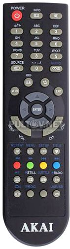 TVD34-M1-2 пульт для телевизора Akai LEA-29C16M, LEA-32C25M и других