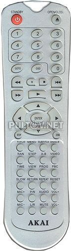 DV-P6863, AKAI DV-P6863 пульт ДУ