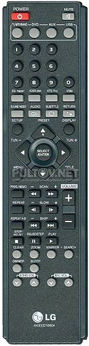 AKB33210904, AKB33210905 пульт для музыкального центра LG MBD-D62X и других