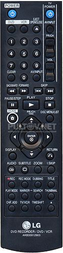 AKB35912903 , AKB31238701 пульт для DVD/VHS-рекордера LG DVR-788X и других
