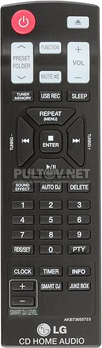 AKB73655733 пульт для музыкального центра LG 