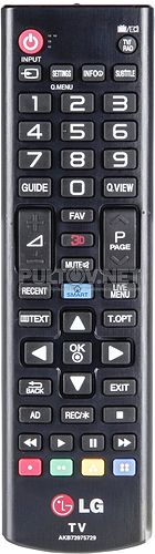 AKB73975729, AKB73975761 оригинальный пульт для телевизора LG 47LB670V и других