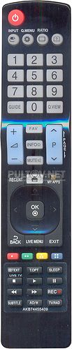 AKB74455409 неоригинальный пульт для телевизора LG 32LF6300 и др.