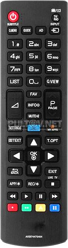 AKB74475404 неоригинальный пульт для телевизора LG 42LF580V и других