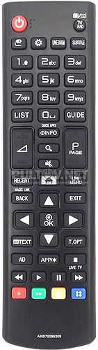AKB75095309 неоригинальный пульт для телевизора LG 