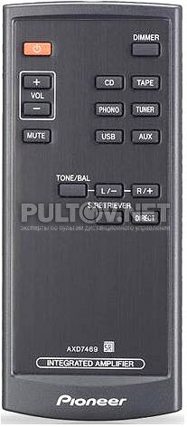 AXD7469 пульт для интегрального стерео усилителя Pioneer A-A9-J и других