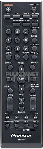 AXD7706 пульт для музыкального центра Pioneer X-HM11 и др.
