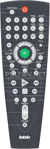 RC-1044TG пульт для портативного DVD-плеера BBK PL1044TG