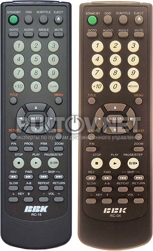 RC-15 , RC-04 пульт для DVD-плеера BBK 916S