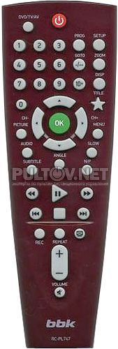 RC-PL747 пульт для портативного DVD-плеера BBK PL747Ti и др.