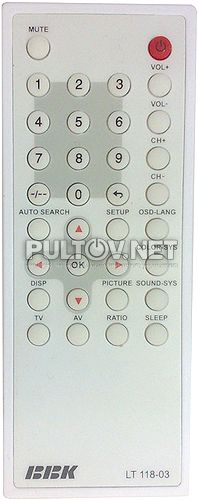 LT 118-03 пульт для портативного ТВ BBK